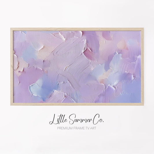 Pastel Lilac Frame TV Art displayed on a TV