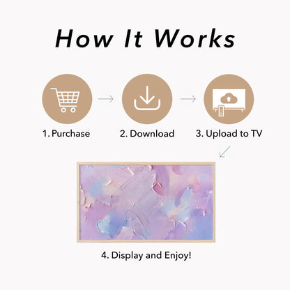 Pastel Lilac Frame TV Art displayed on a TV
