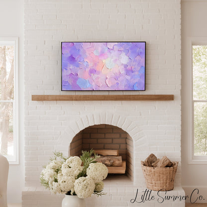 Violet Rose Frame TV Art displayed on a TV
