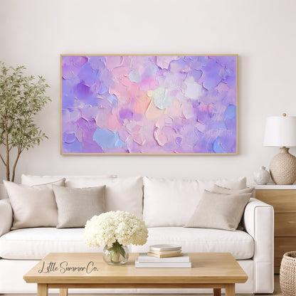 Violet Rose Frame TV Art displayed on a TV