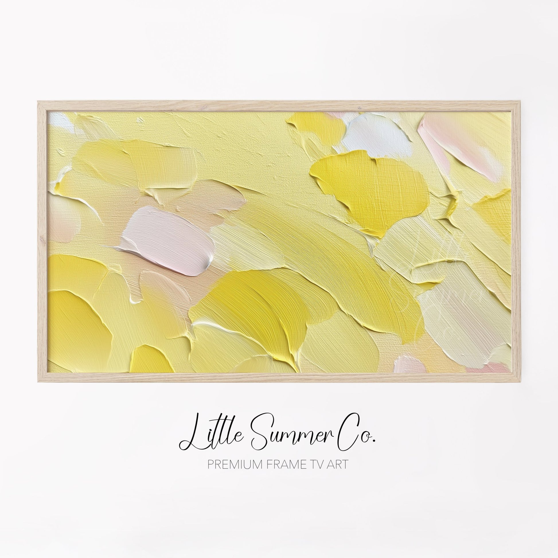 Sunny Yellow Frame TV Art displayed on a TV