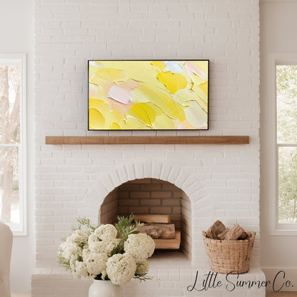 Sunny Yellow Frame TV Art displayed on a TV
