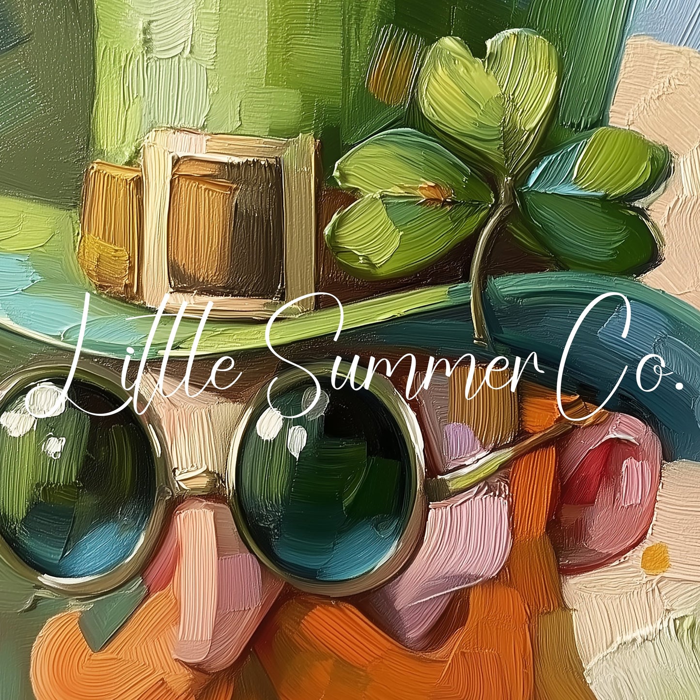 Leprechaun with Sunglasses Frame TV Art displayed on a TV