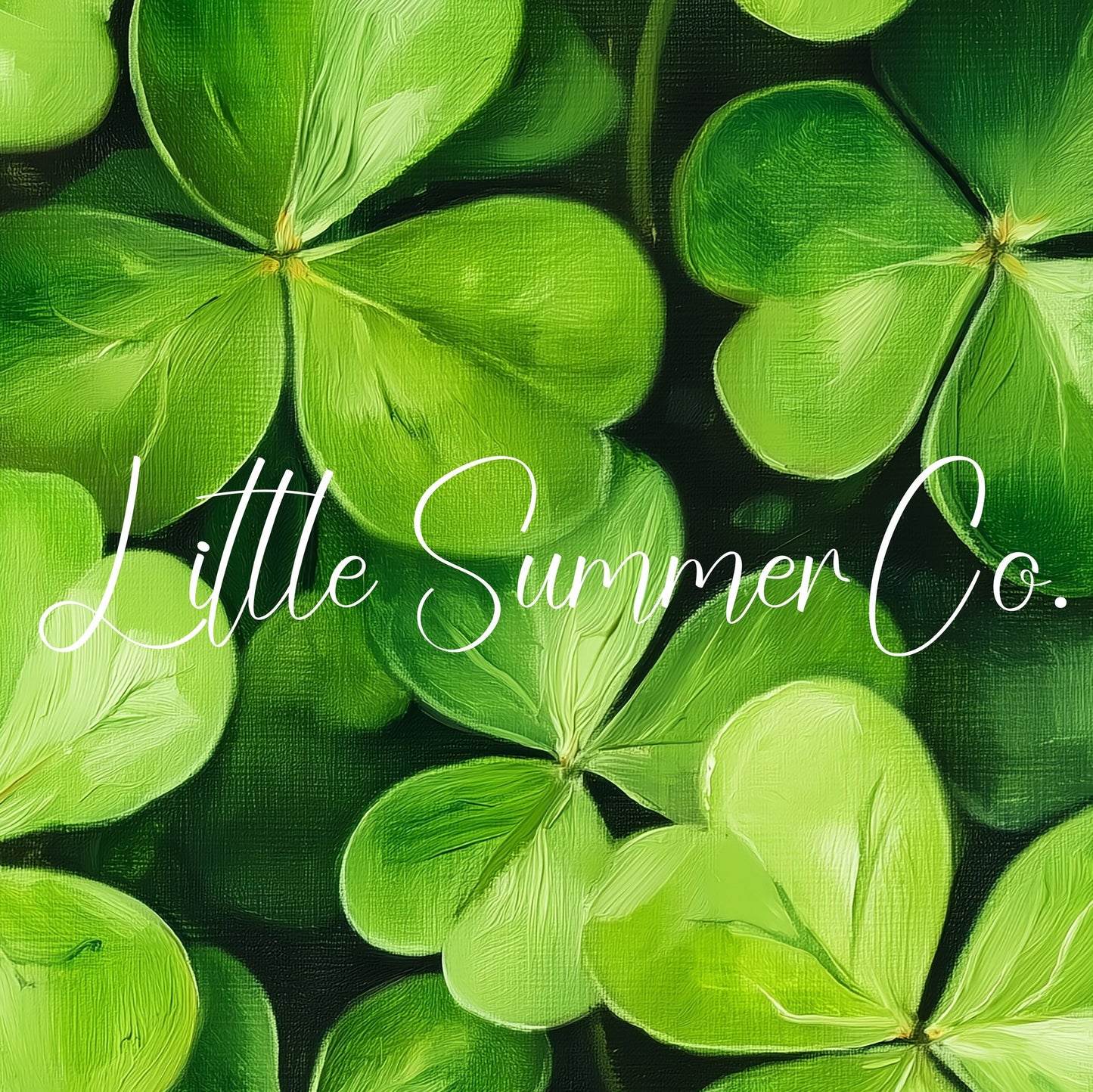 Shamrock Leaves Close Up Frame TV Art displayed on a TV