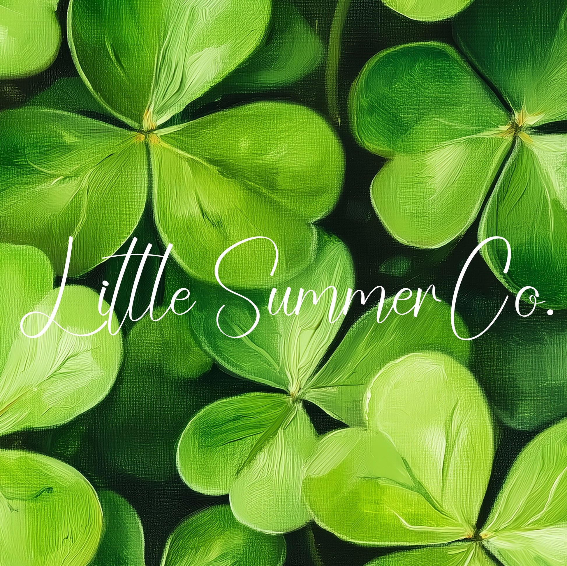Shamrock Leaves Close Up Frame TV Art displayed on a TV