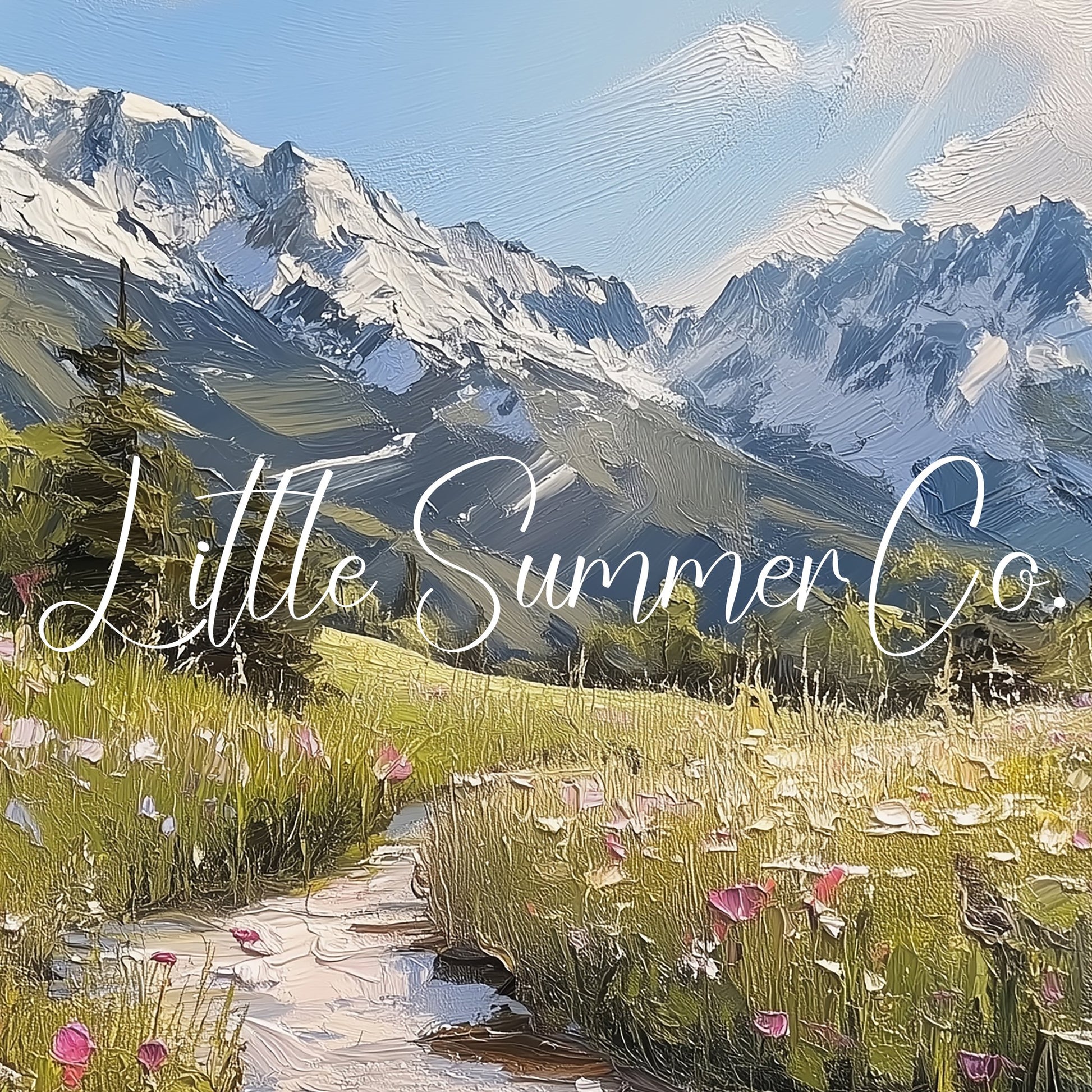 Alpine Wildflower Meadow Frame TV Art displayed on a TV