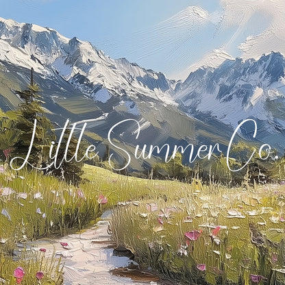 Alpine Wildflower Meadow Frame TV Art displayed on a TV
