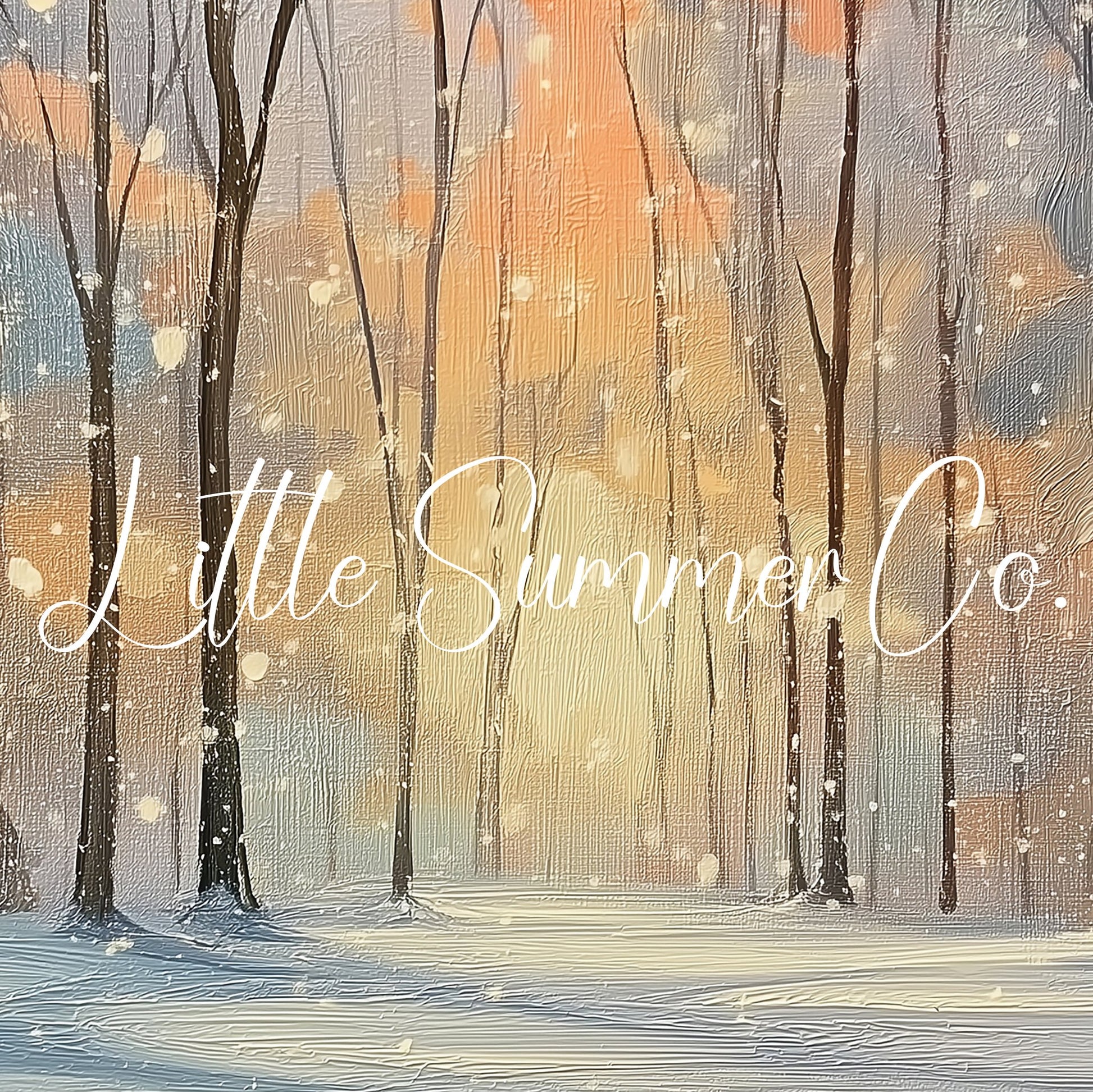Snowy Woodland Scene Frame TV Art displayed on a TV