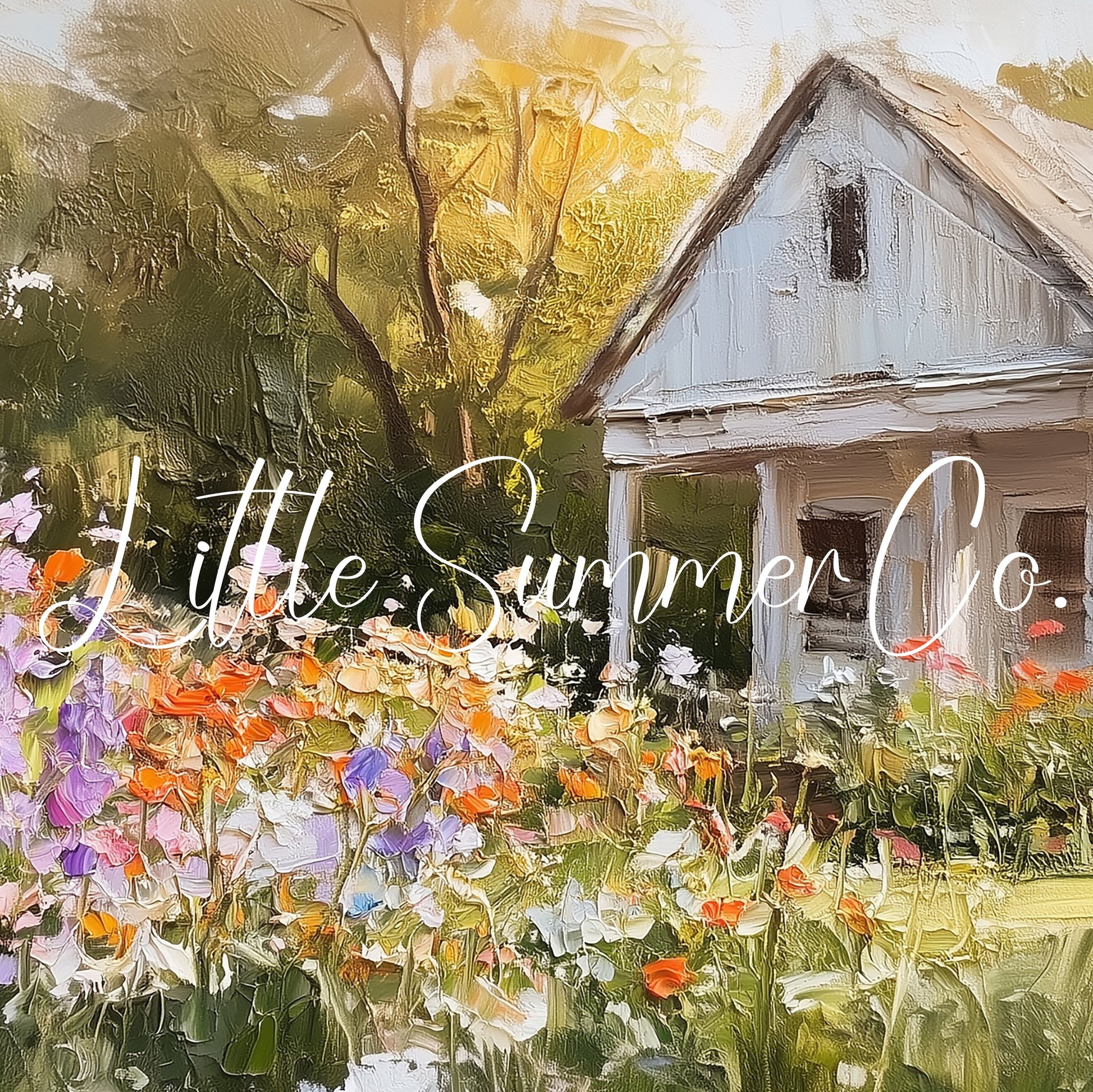 Wildflower Cottage Garden Frame TV Art displayed on a TV