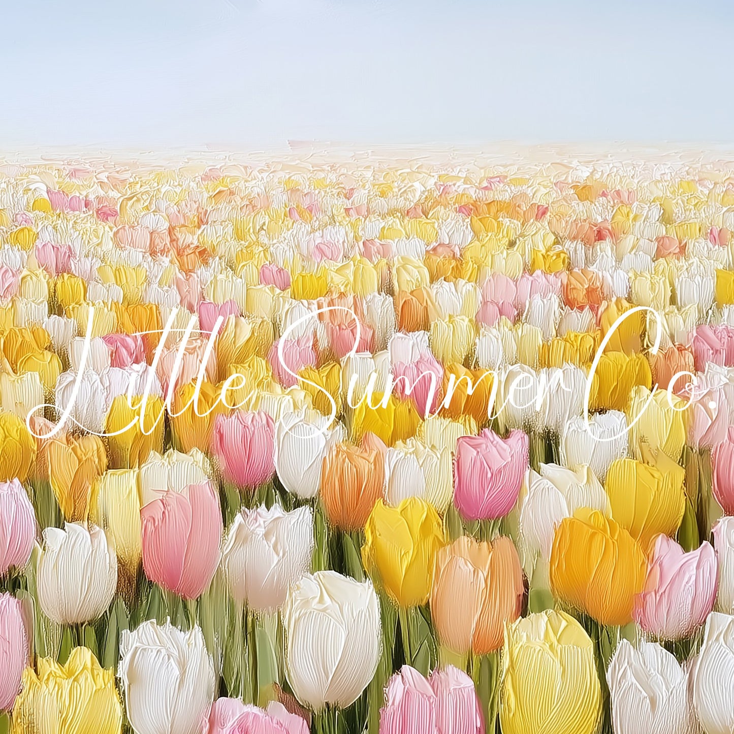 Mixed Tulip Blooms Frame TV Art displayed on a TV