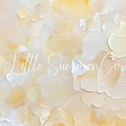 Warm Peach Cream Brushstroke Frame TV Art displayed on a TV