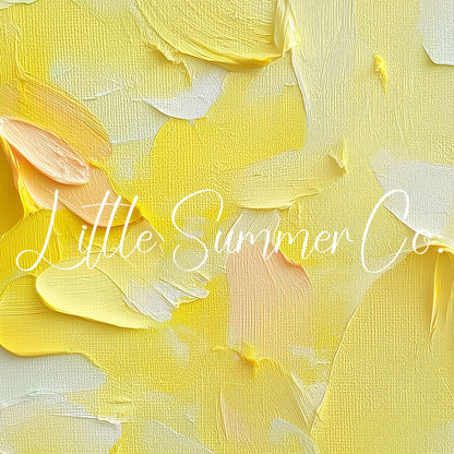 Sunny Yellow Brushstroke Frame TV Art displayed on a TV