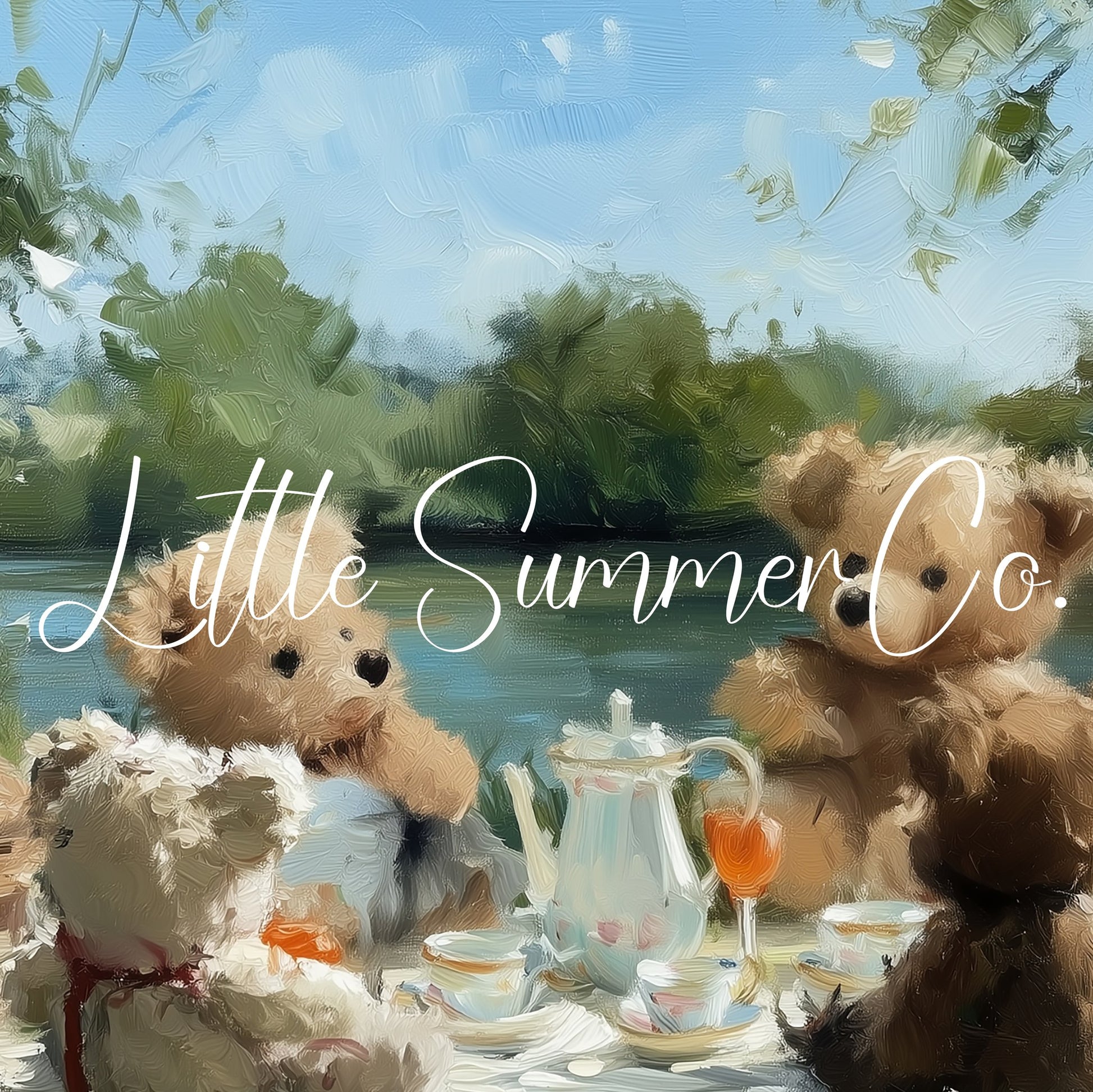 Teddy Bears Picnic Frame TV Art displayed on a TV