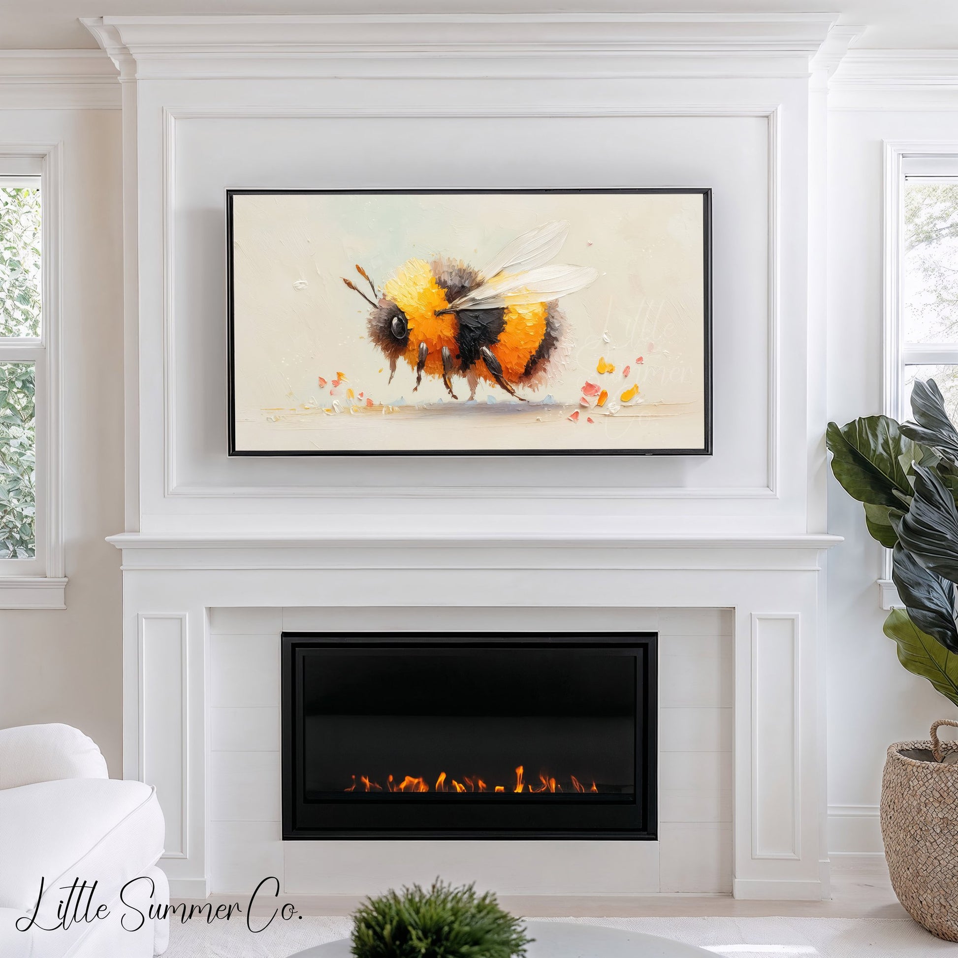 Bumblebee Frame TV Art displayed on a TV