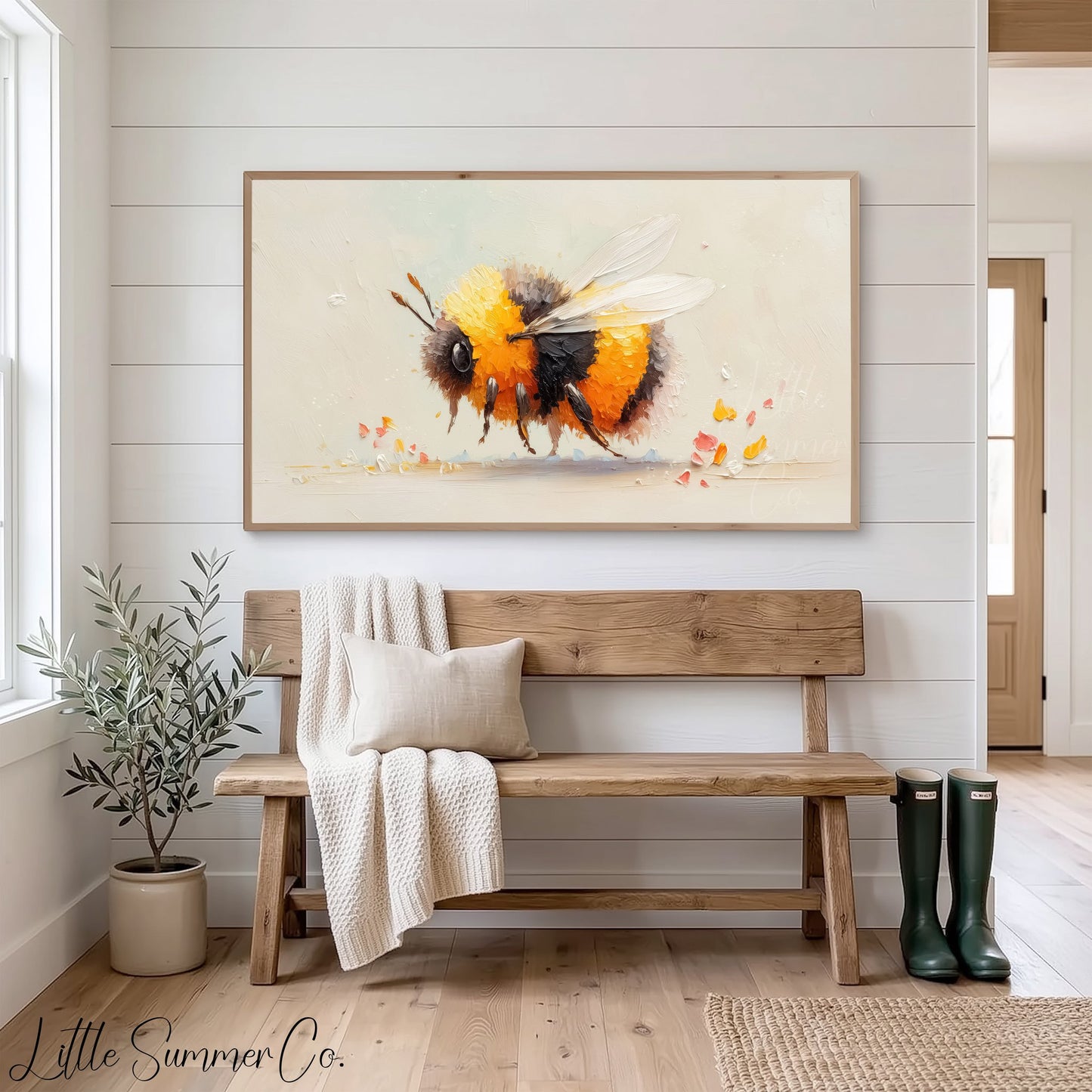 Bumblebee Frame TV Art displayed on a TV