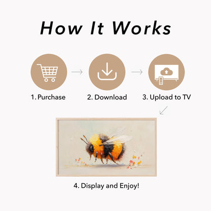 Bumblebee Frame TV Art displayed on a TV