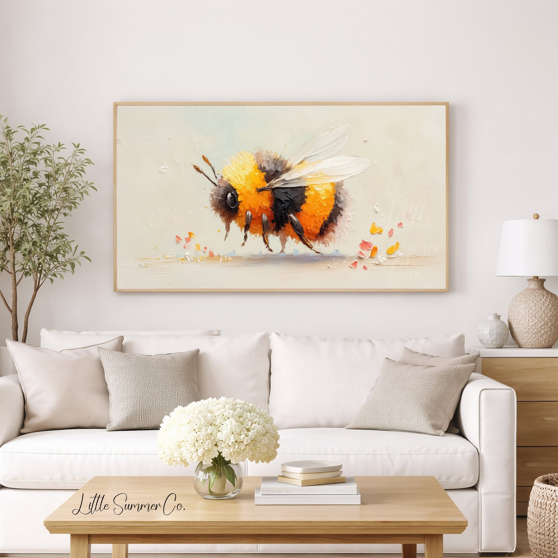 Bumblebee Frame TV Art displayed on a TV