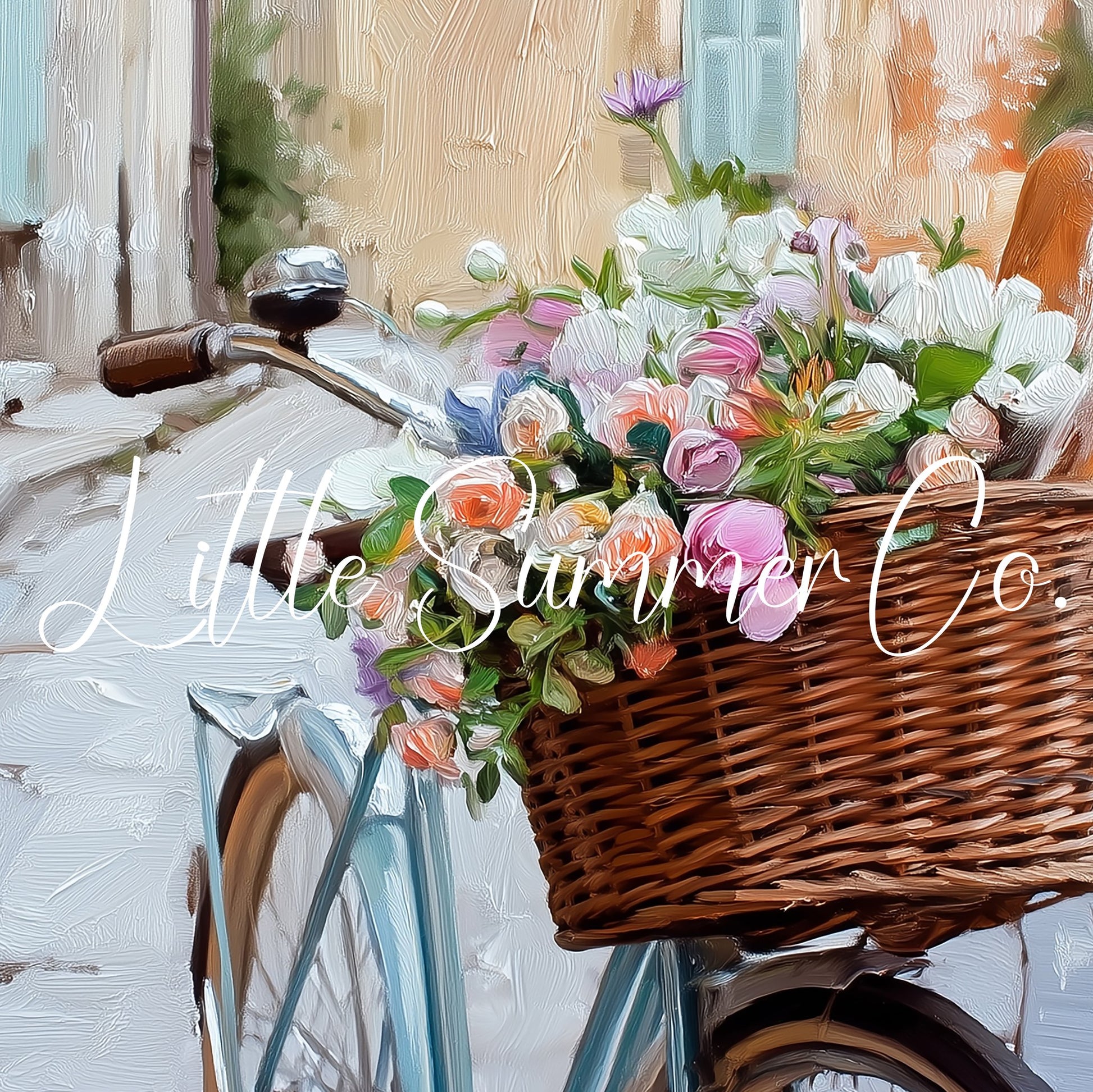 Bicycle in Cobblestone Alley Frame TV Art displayed on a TV