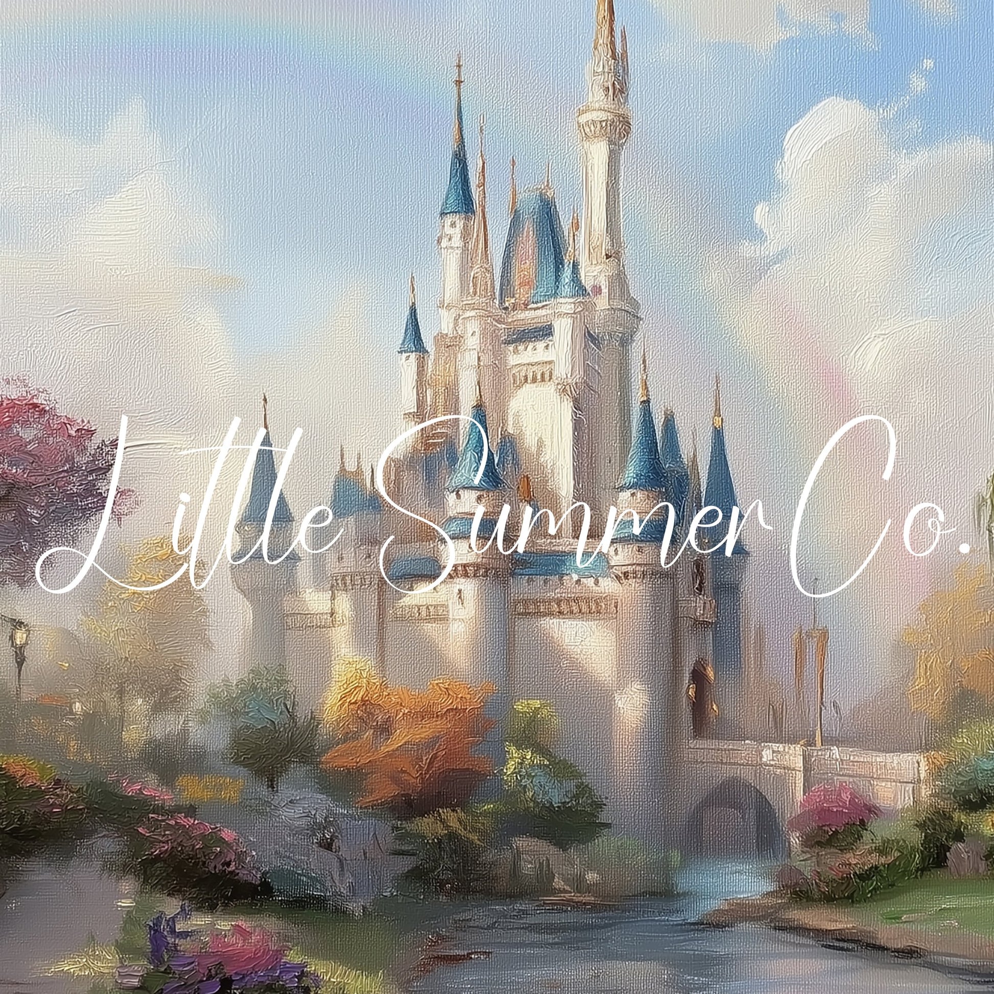 Fairytale Castle by River Frame TV Art displayed on a TV