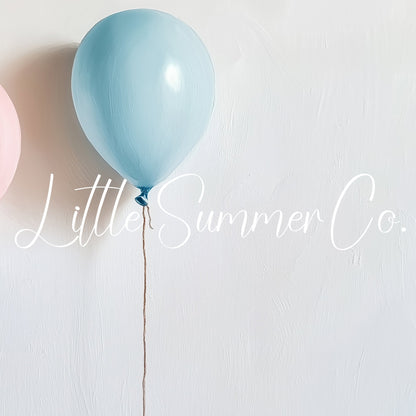 Pink and Blue Balloons Frame TV Art displayed on a TV
