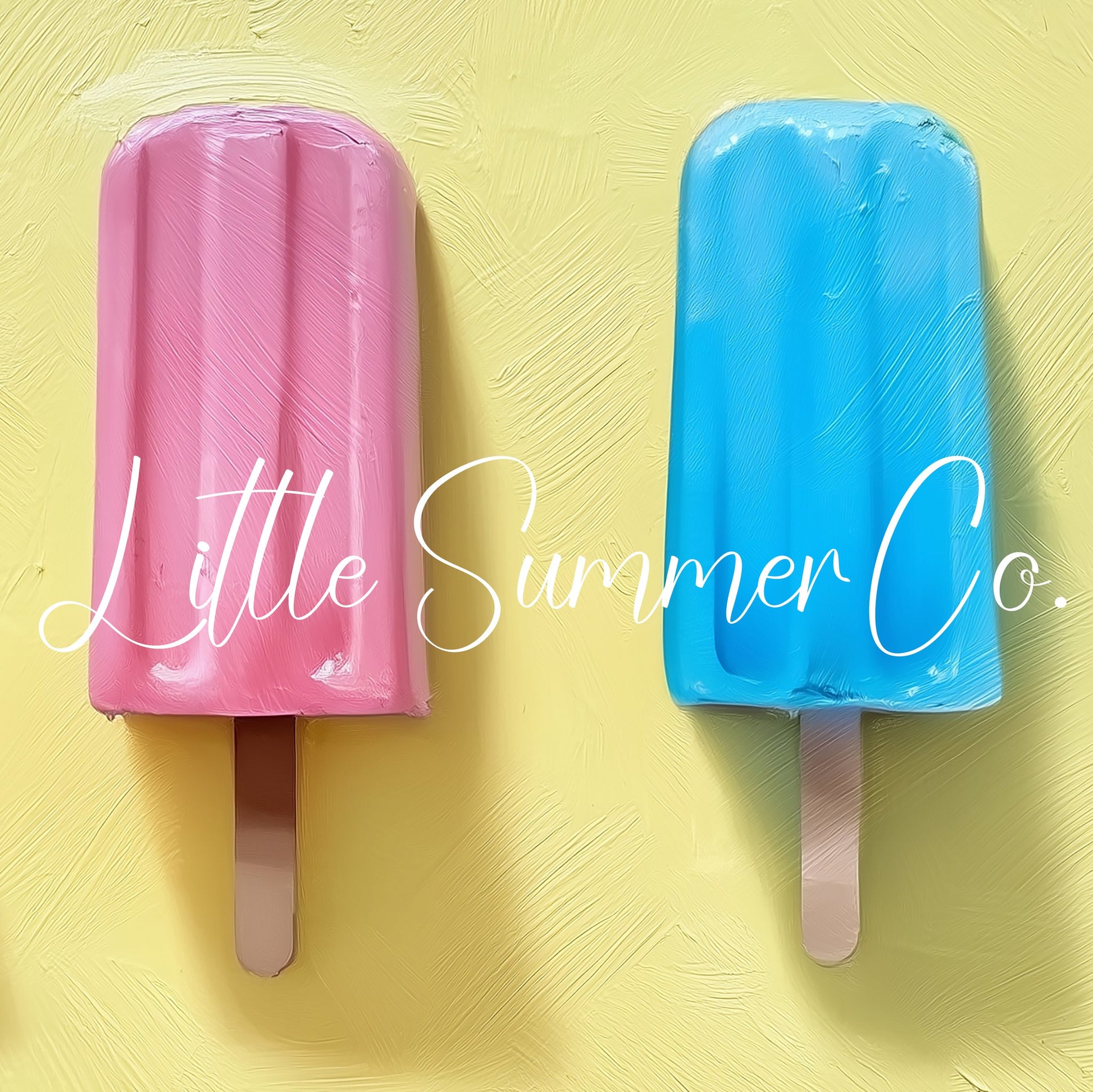 Four Popsicles in a Row Frame TV Art displayed on a TV