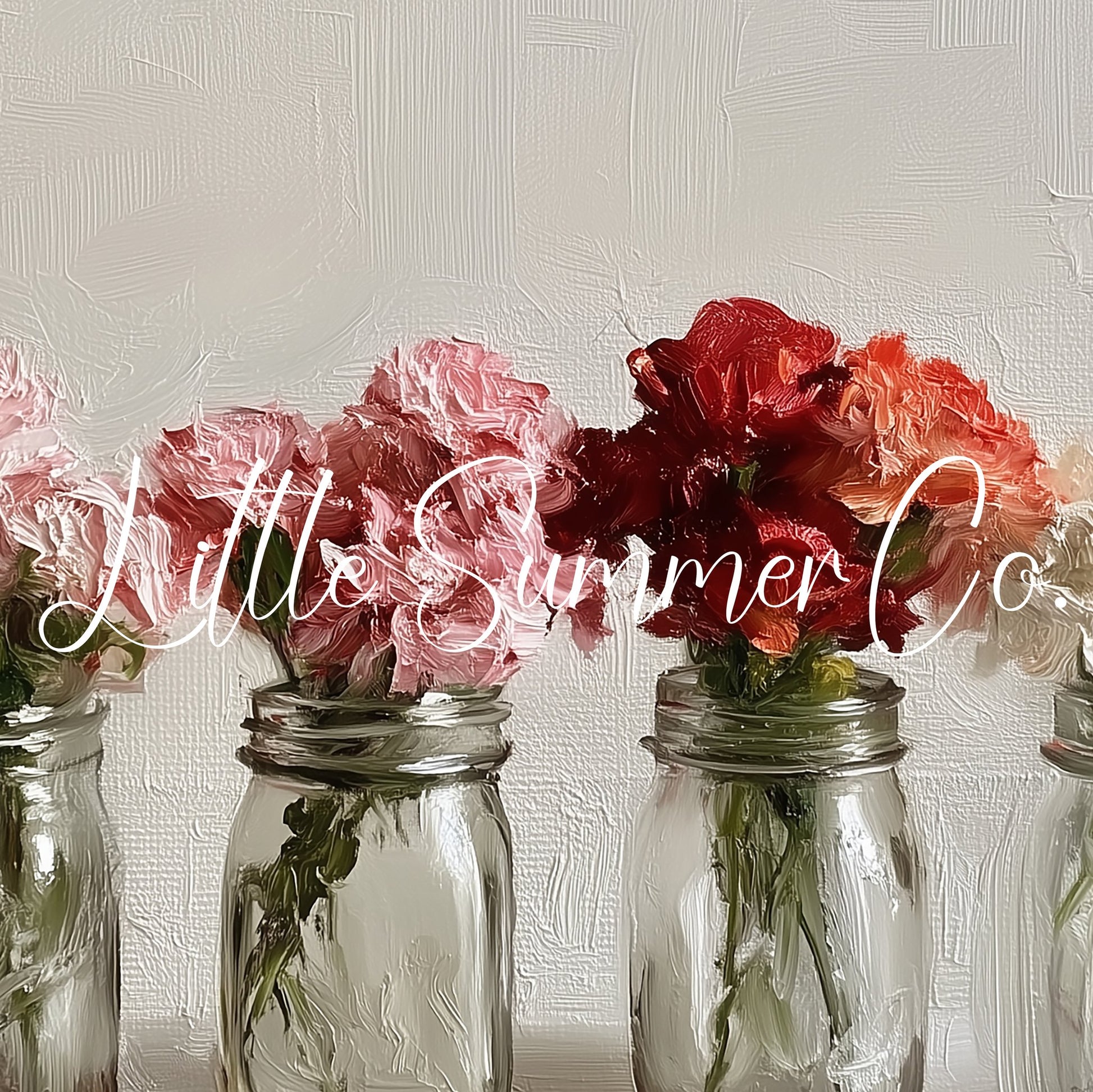 Carnations in Jars Frame TV Art displayed on a TV