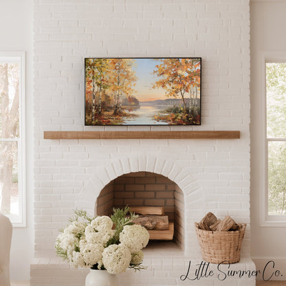Birch Lake Frame TV Art displayed on a TV