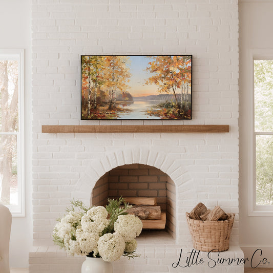 Birch Lake Frame TV Art displayed on a TV