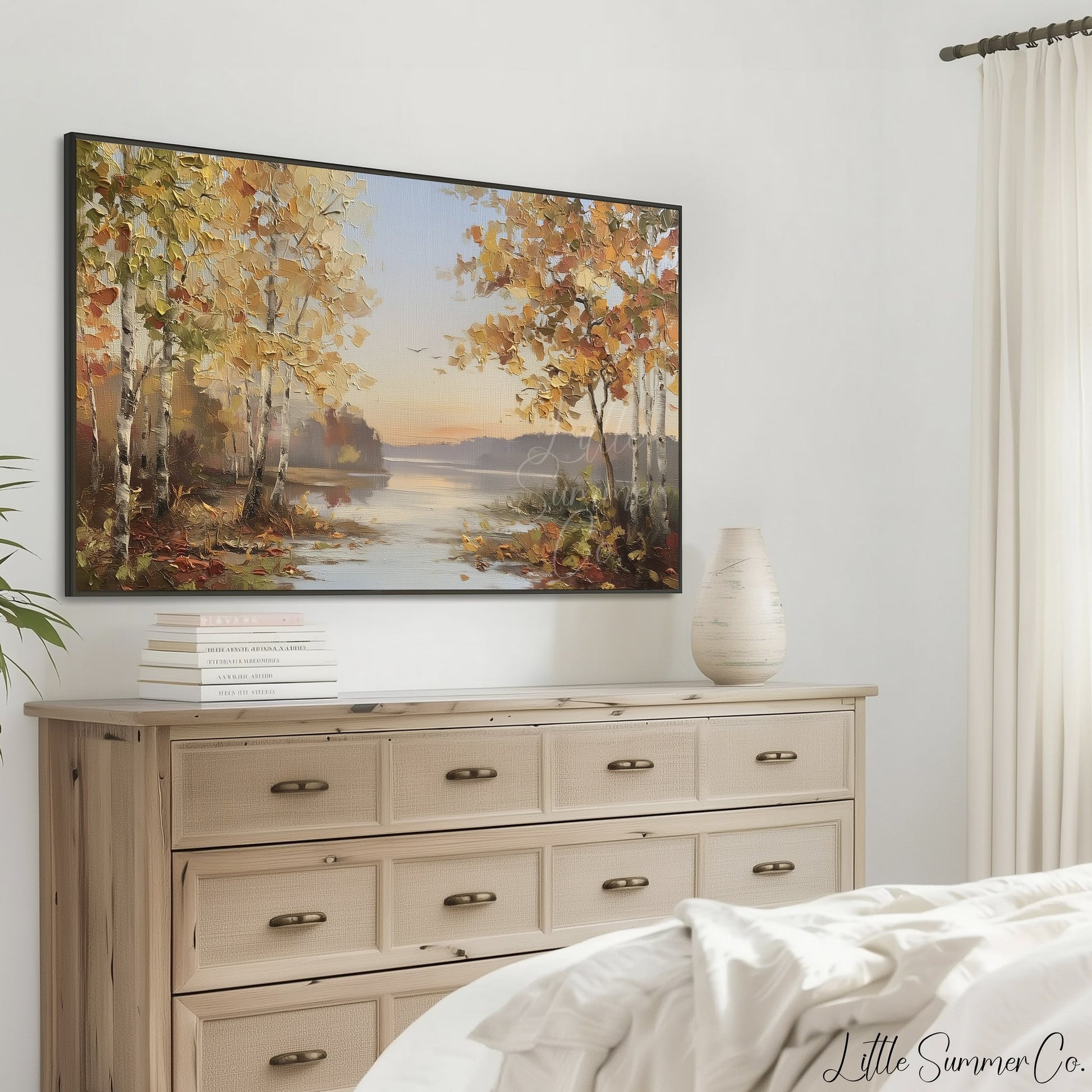 Birch Lake Frame TV Art displayed on a TV
