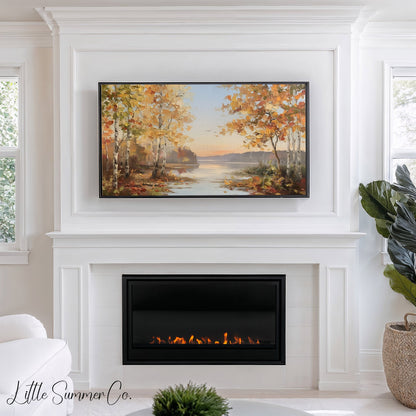Birch Lake Frame TV Art displayed on a TV