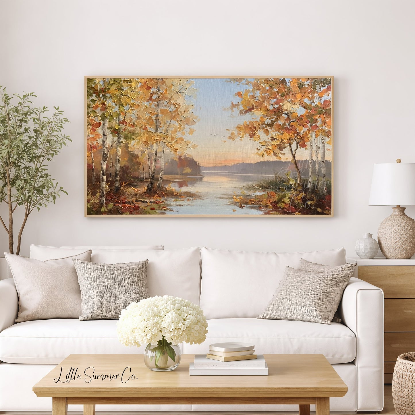 Birch Lake Frame TV Art displayed on a TV