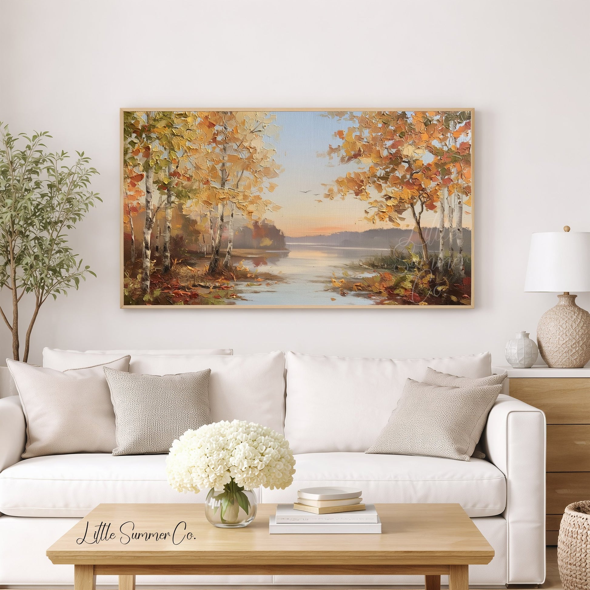 Birch Lake Frame TV Art displayed on a TV