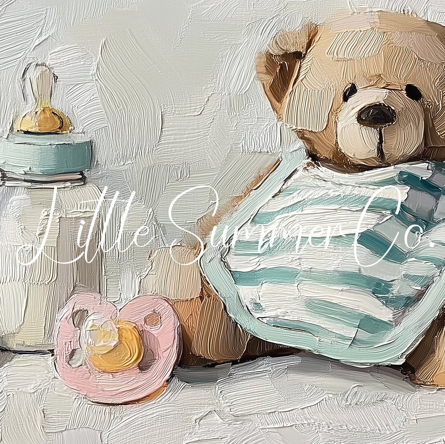 Baby Teddy Bear Frame TV Art displayed on a TV