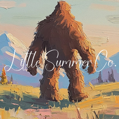 Mountain Bigfoot Frame TV Art displayed on a TV