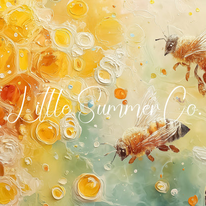 Honey Bees Frame TV Art displayed on a TV