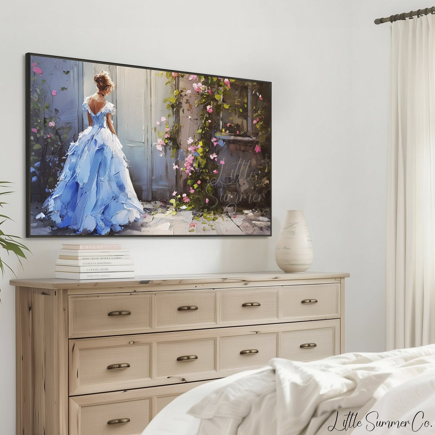 Fairy Tale Princess Frame TV Art displayed on a TV