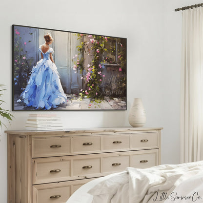 Fairy Tale Princess Frame TV Art displayed on a TV