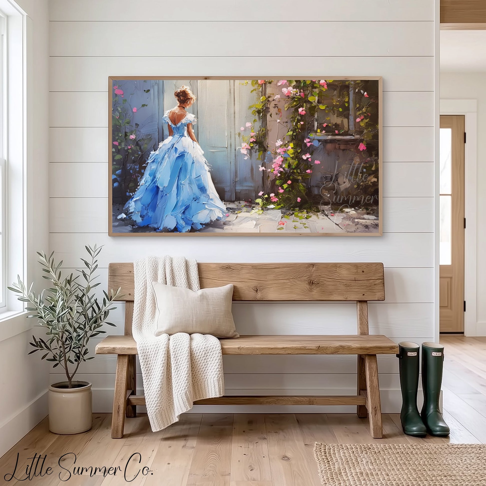 Fairy Tale Princess Frame TV Art displayed on a TV