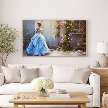 Fairy Tale Princess Frame TV Art displayed on a TV