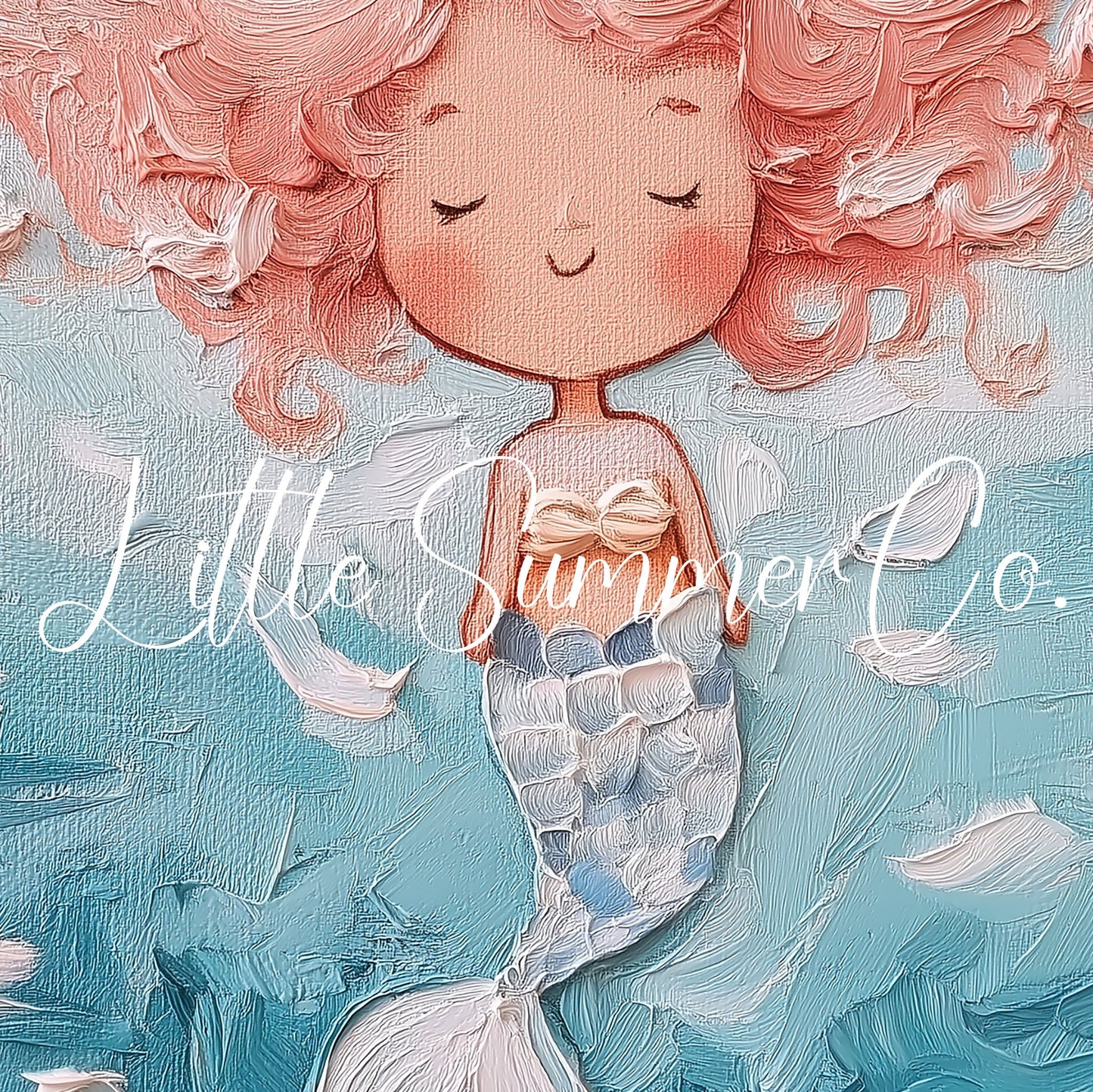 Sleeping Mermaid Frame TV Art displayed on a TV