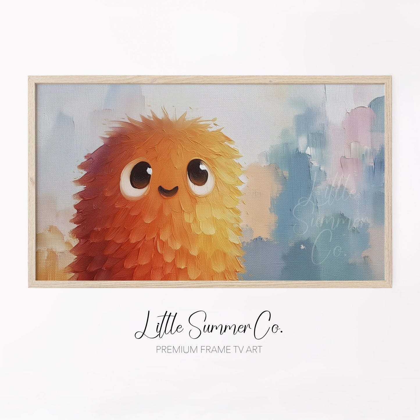 Fluffy Monster Frame TV Art displayed on a TV