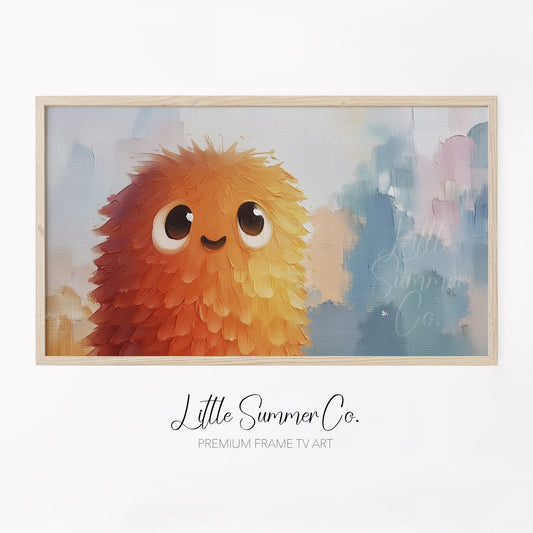 Fluffy Monster Frame TV Art displayed on a TV