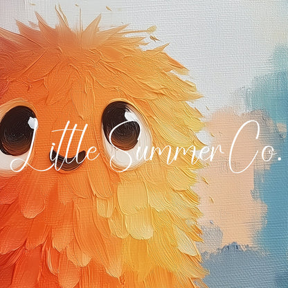 Fluffy Monster Frame TV Art displayed on a TV