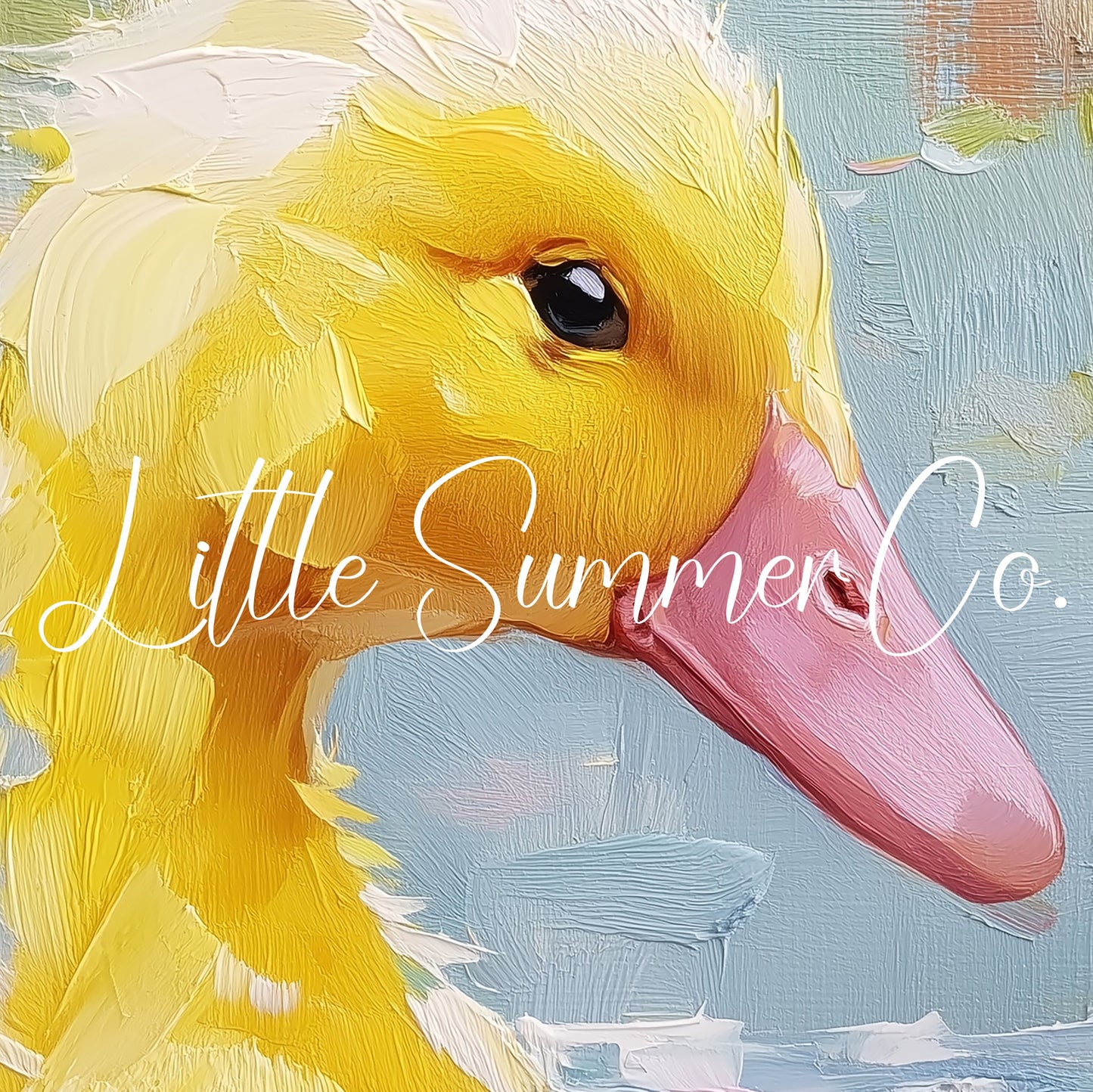 Yellow Duckling Frame TV Art displayed on a TV