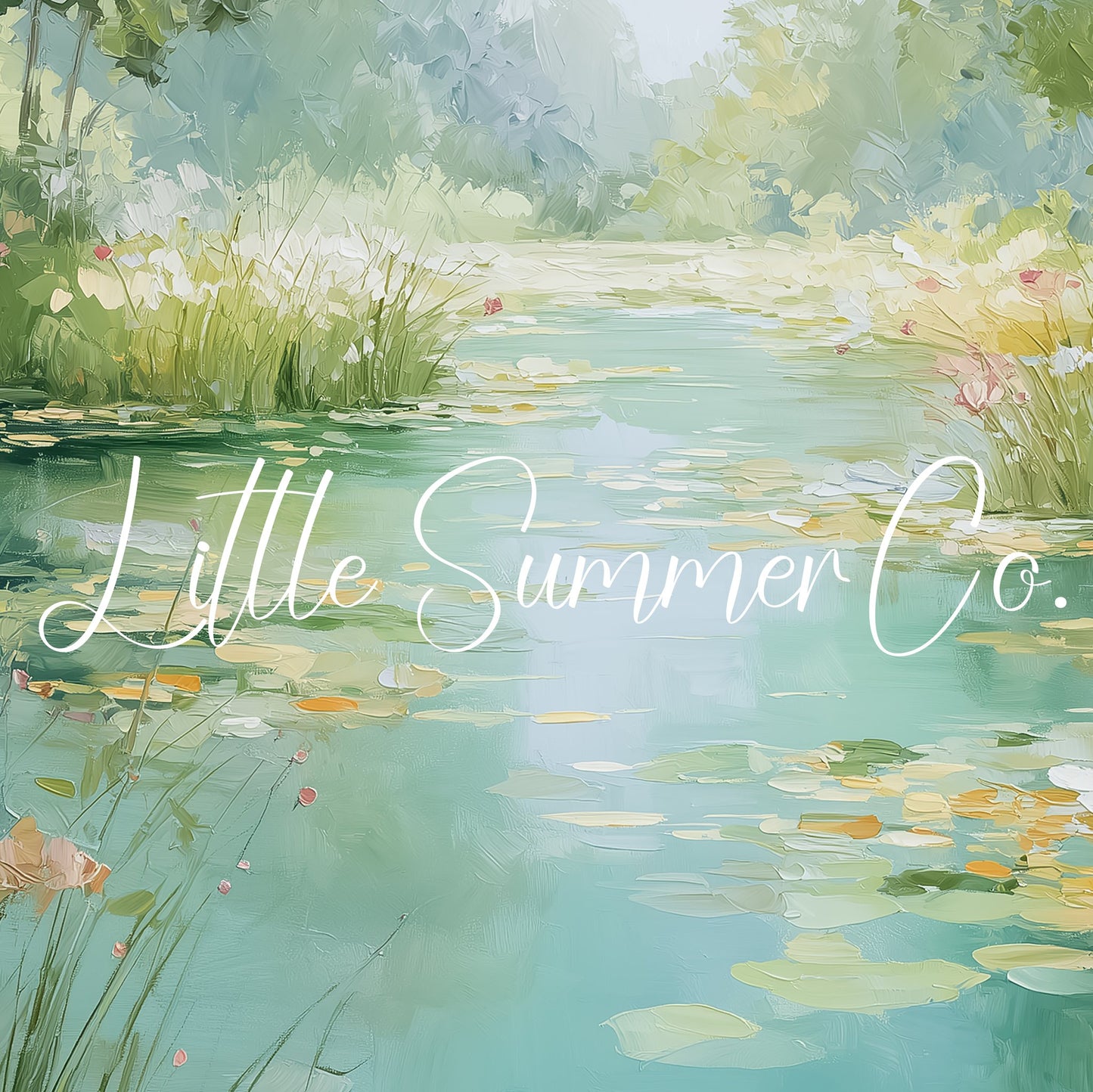 Lily Pond Frame TV Art displayed on a TV