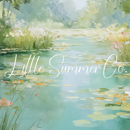 Lily Pond Frame TV Art displayed on a TV
