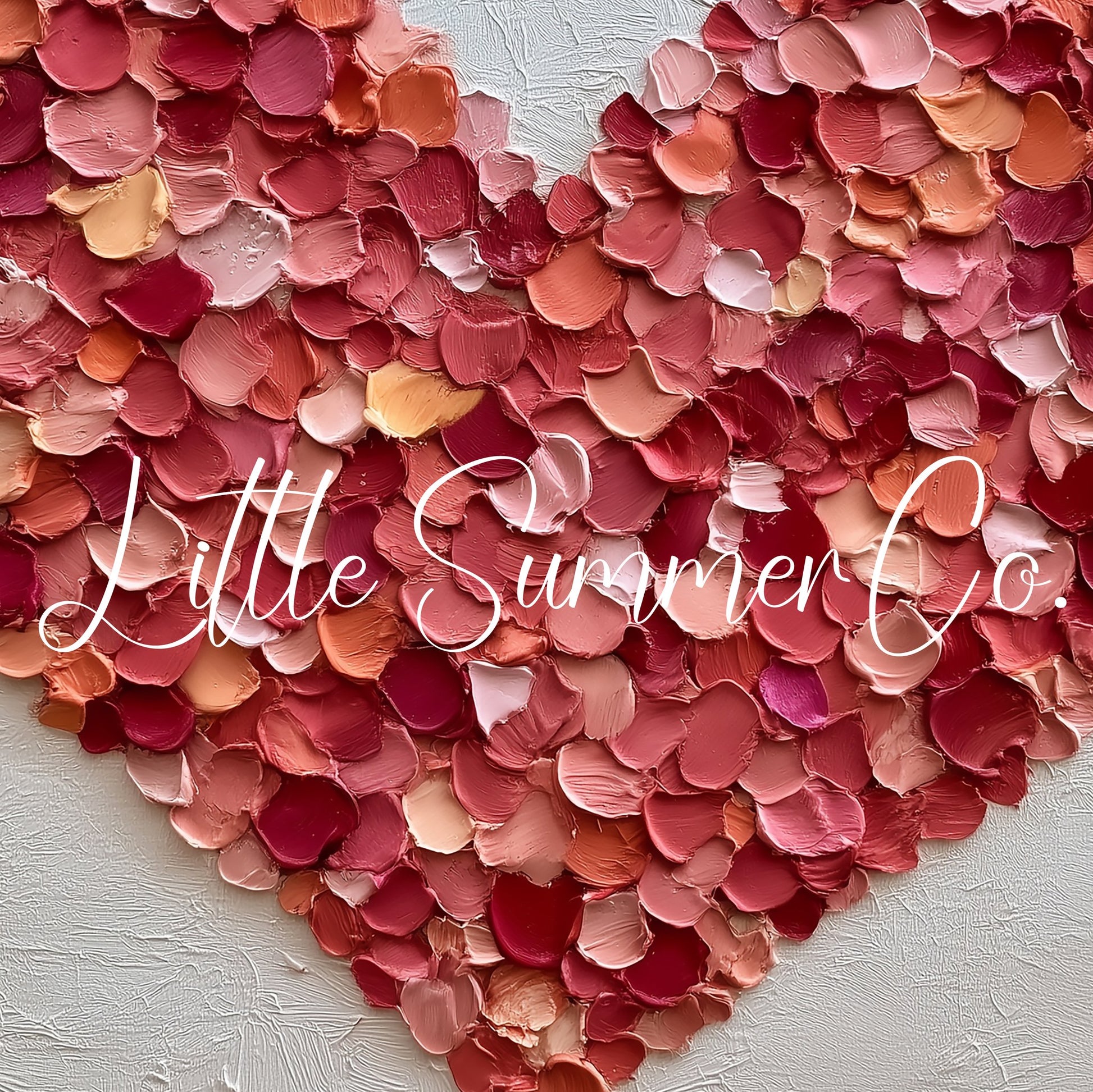 Rose Petal Heart Frame TV Art displayed on a TV
