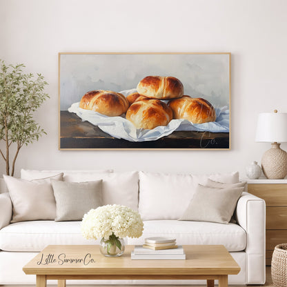 Hot Cross Buns Rest Frame TV Art displayed on a TV