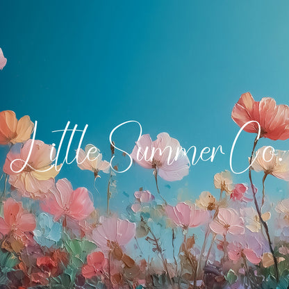 Pastel Wildflowers Frame TV Art displayed on a TV