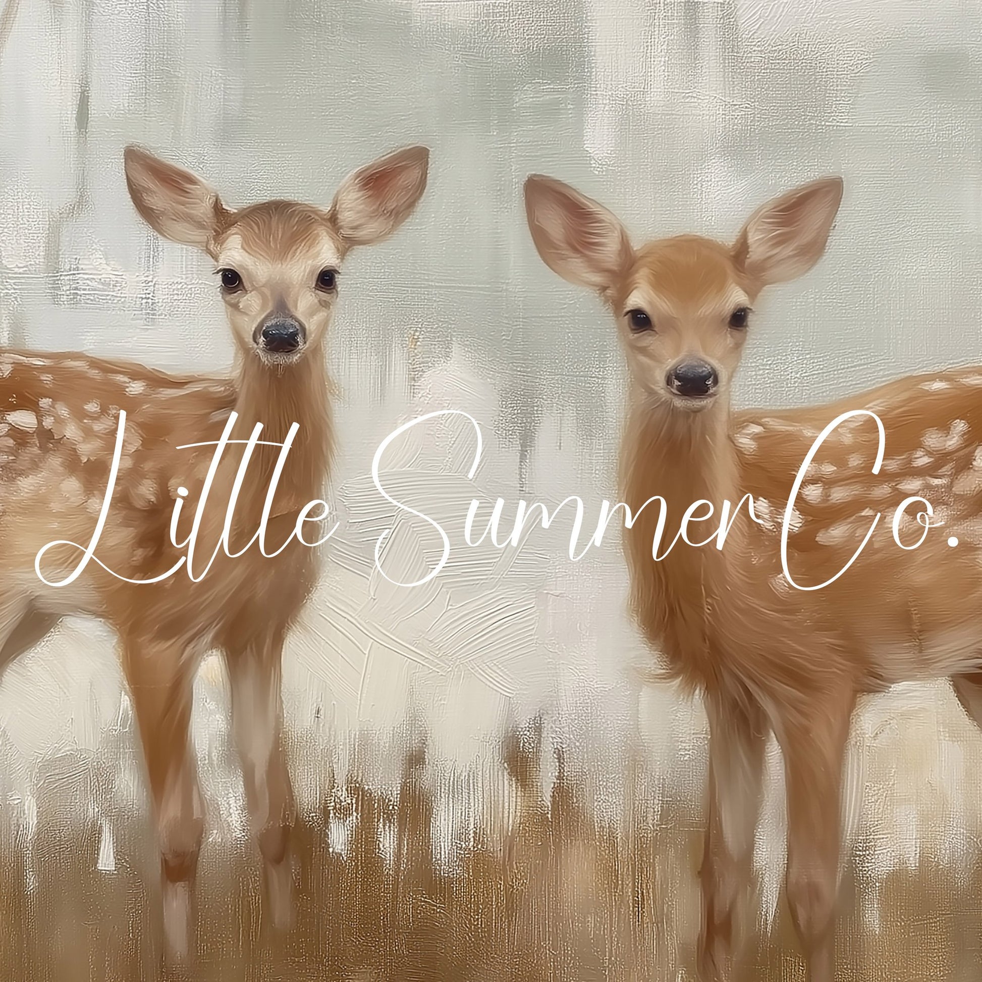 Twin Deer Frame TV Art displayed on a TV